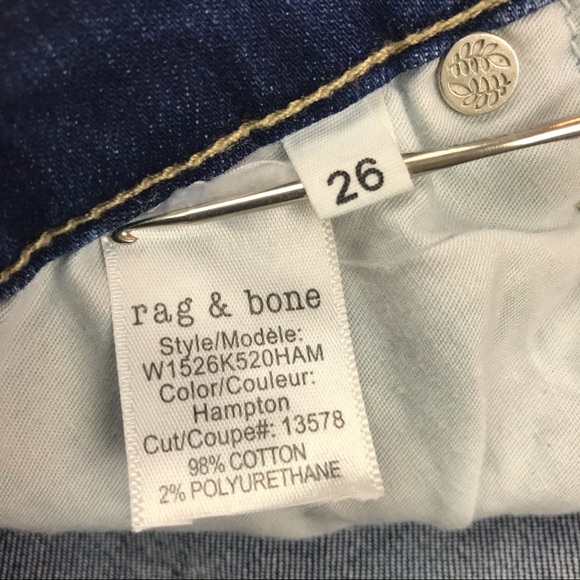 rag & bone high rise skinny jeans step hem EUC - Picture 13 of 14